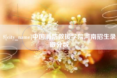 景德镇中国消防救援学院河南招生录取分数