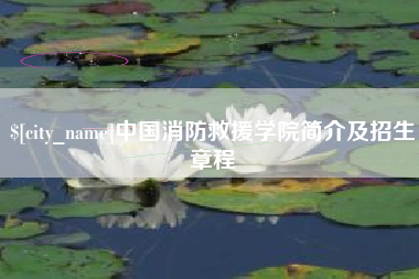 景德镇中国消防救援学院简介及招生章程