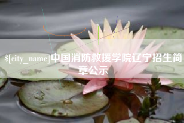 景德镇中国消防救援学院辽宁招生简章公示
