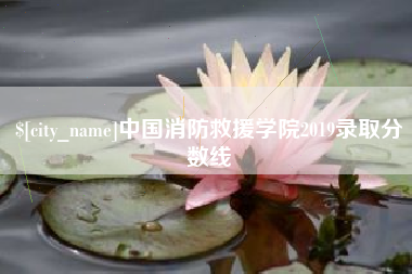 景德镇中国消防救援学院2019录取分数线