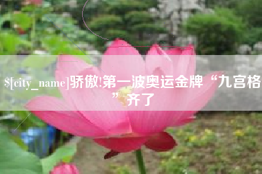 景德镇骄傲!第一波奥运金牌“九宫格”齐了