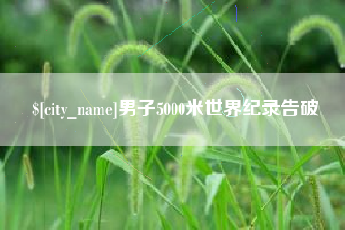景德镇男子5000米世界纪录告破