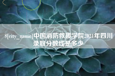 景德镇中国消防救援学院2021年四川录取分数线是多少