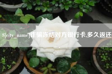 景德镇诈骗冻结对方银行卡,多久返还