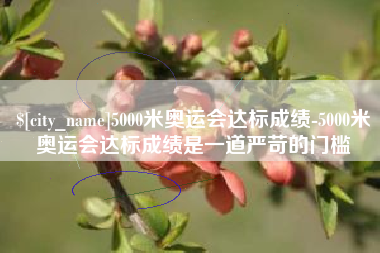 景德镇5000米奥运会达标成绩-5000米奥运会达标成绩是一道严苛的门槛