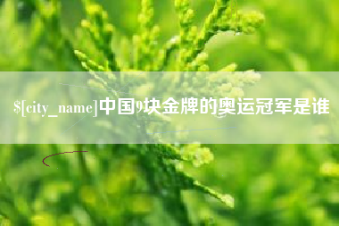 景德镇中国9块金牌的奥运冠军是谁