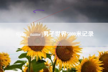 景德镇男子世界5000米记录