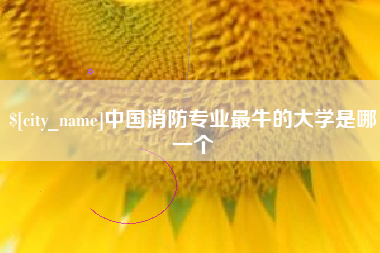 景德镇中国消防专业最牛的大学是哪一个