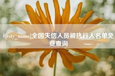 景德镇全国失信人员被执行人名单免费查询