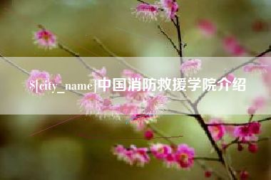 景德镇中国消防救援学院介绍