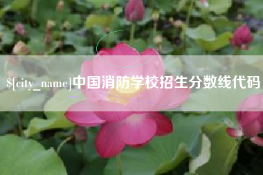 景德镇中国消防学校招生分数线代码