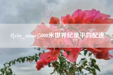 景德镇5000米世界纪录平均配速