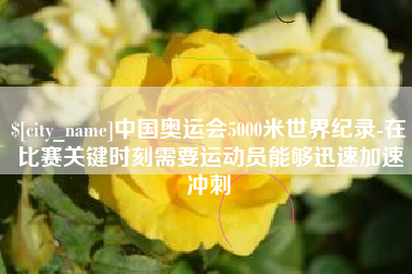 景德镇中国奥运会5000米世界纪录-在比赛关键时刻需要运动员能够迅速加速冲刺
