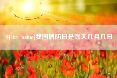 景德镇我国消防日是哪天几月几日