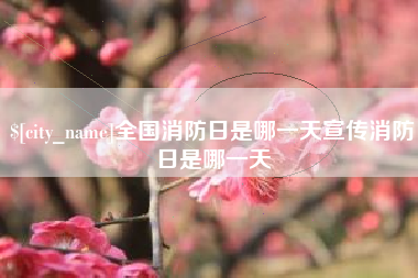 景德镇全国消防日是哪一天宣传消防日是哪一天