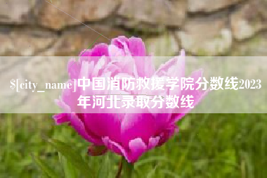 景德镇中国消防救援学院分数线2023年河北录取分数线