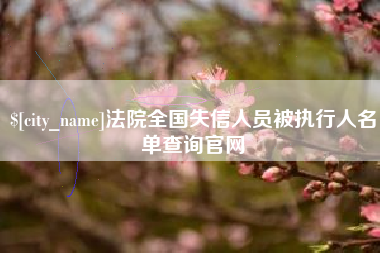 景德镇法院全国失信人员被执行人名单查询官网