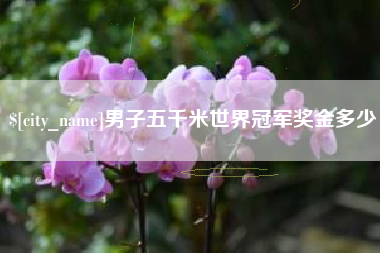 景德镇男子五千米世界冠军奖金多少