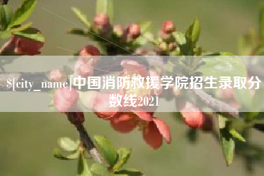 景德镇中国消防救援学院招生录取分数线2021