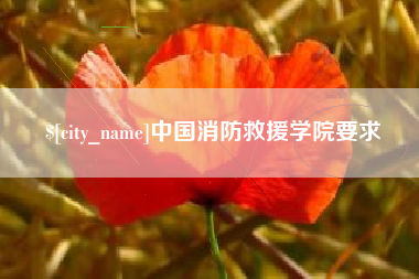 景德镇中国消防救援学院要求
