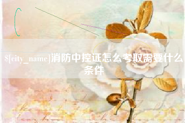 景德镇消防中控证怎么考取需要什么条件