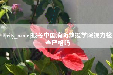 景德镇报考中国消防救援学院视力检查严格吗
