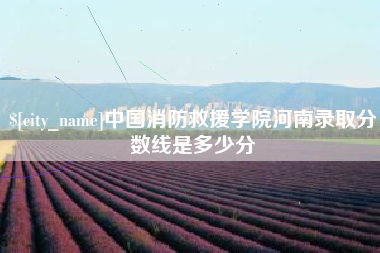 景德镇中国消防救援学院河南录取分数线是多少分
