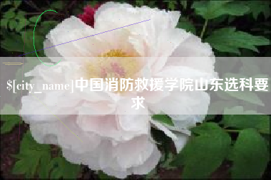景德镇中国消防救援学院山东选科要求
