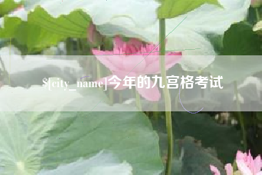 景德镇今年的九宫格考试