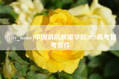景德镇中国消防救援学院2020高考报考条件
