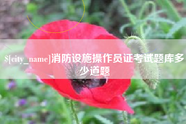 景德镇消防设施操作员证考试题库多少道题