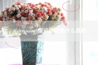 景德镇奥运连冠是什么意思