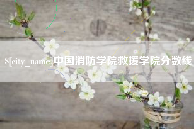 景德镇中国消防学院救援学院分数线