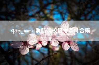 景德镇消防院校报考条件合集
