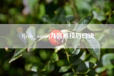 景德镇九宫格技巧口诀